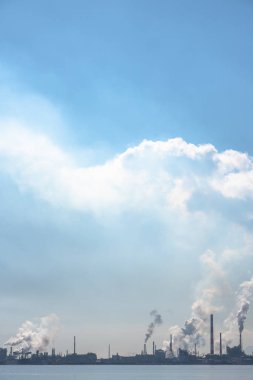 Hava kirliliği sanayi. Çevre kirliliği. Ekoloji kavramı.