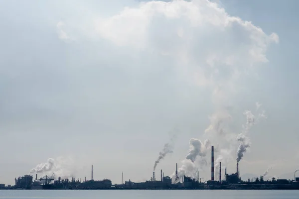 Air pollution of industry. Environmental pollution. Ecology concept.