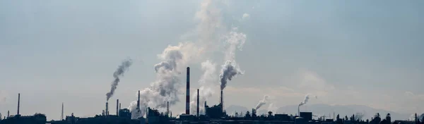 Zanieczyszczenie Powietrza Przemysłu Zanieczyszczenie Środowiska Pojęcie Ekologii — Zdjęcie stockowe