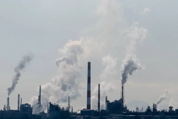 Air pollution of industry. Environmental pollution. Ecology concept.