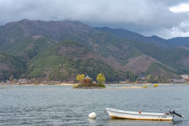 Göl Kawaguchiko. Yamanashi ili, Japonya