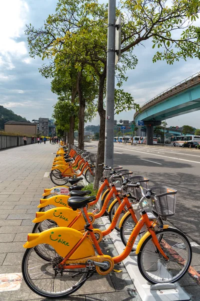Тайбэй Тайвань Февраля 2019 Года Ubike Youbike Станция Ubike Популярная — стоковое фото