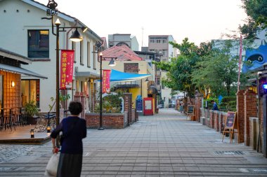 Tainan, Tayvan - 13 Nisan 2019: Planlı Kültür ve Yaratıcı Park. Güney Bölgesi, Tainan, Tayvan 'da çok amaçlı bir park. 