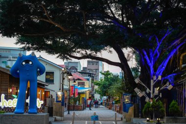 Tainan, Tayvan - 13 Nisan 2019: Planlı Kültür ve Yaratıcı Park. Güney Bölgesi, Tainan, Tayvan 'da çok amaçlı bir park. 