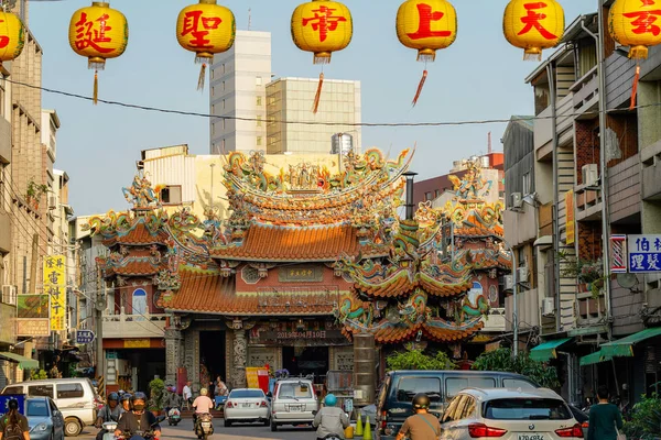 Tainan Tajwan Kwietnia 2019 Xia Lin Jian Palace Słynny Kult — Zdjęcie stockowe
