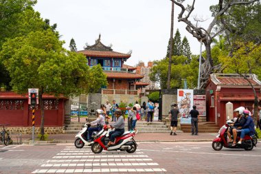 Tainan, Tayvan - 13 Nisan 2019 : Chihkan Kulesi, Batı Merkez Bölgesi'ndeki Fort Provintia olarak da bilinir, Tainan, Tayvan.