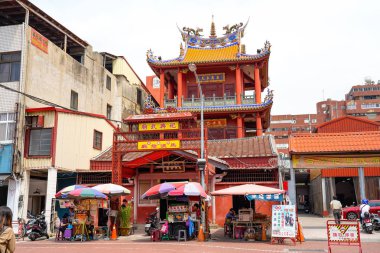Tainan, Tayvan - 13 Nisan 2019 : Tainan Kurban Ayinleri Martial Temple veya Grand Guandi Tapınağı olarak da adlandırılan Savaş Tanrısı Devlet Tapınağı, Batı Merkez Bölgesi, Tainan, Tayvan'da bulunan bir tapınaktır..