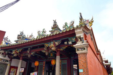 Tainan, Tayvan - 13 Nisan 2019 : Tainan Kurban Ayinleri Martial Temple veya Grand Guandi Tapınağı olarak da adlandırılan Savaş Tanrısı Devlet Tapınağı, Batı Merkez Bölgesi, Tainan, Tayvan'da bulunan bir tapınaktır..