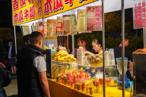 Tainan Tchaj Wan Dubna 2019 Noční Trh Květinovými Květinami Nebo — Stock fotografie