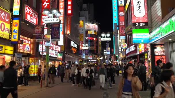 Shibuya Crossing Een Van Drukste Kruistochten Ter Wereld Voetgangerszebrapad Shibuya — Stockvideo