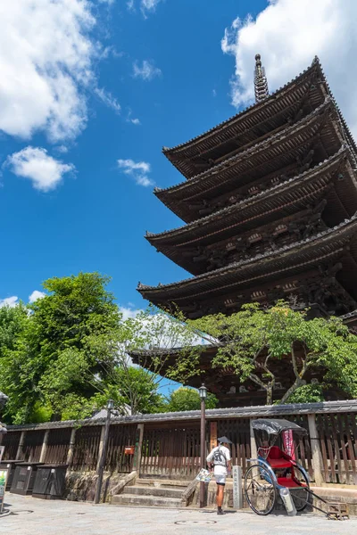 Вид Район Ясака Дори Темпле Хокандзи Ясака Пагода Рядом Склонами — стоковое фото