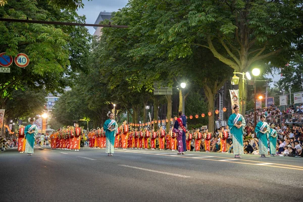 Préfecture Iwate Japon Août 2018 Festival Morioka Sansa Odori Les — Photo