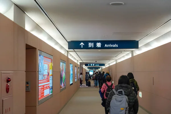 Tekintettel a Sendai Airport belső. Egy nemzetközi repülőtér található a város Natori, Miyagi, Japán-április 22, 2019 — Stock Fotó