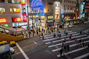Hapina Nakakecho Alışveriş Çarşısı Görünümü, Sendai popüler bir ana alışveriş sokak alanı, Miyagi, Japonya - Nisan 22, 2019