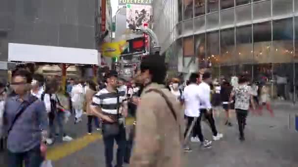 Tokio Japonsko Květen 2019 Pěší Turistika Centru Shibuya Denním Čase — Stock video