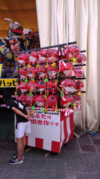 Aomori, Japan - AUG 6 2018 : Aomori cityscape during Nebuta Matsuri. Nebuta Matsuri is a Japanese summer festival that takes place in Aomori Prefecture, Japan — Stock Photo, Image