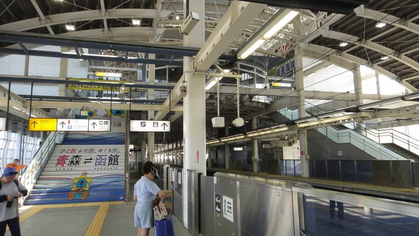 Станція Хатінохе Hachinohe Секі Залізнична Станція Управляється Залізничною Компанією Східної — стокове фото