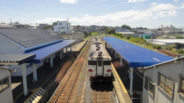 Aomori, Japan. Aug 08, 2016: samma station (samma-eki) är en järnvägsstation på Hachinohe linje i Hachinohe, Aomori, Japan, som drivs av East Japan Railway Company (Jr East). Aomori, Japan — Stockfoto
