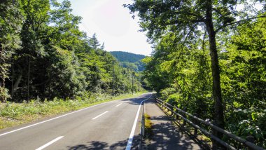 Akita, Japonya - 11 Ağustos 2016 : Shirakami-Sanchi dağlık bölgesinde Juniko Oniki Gölleri. Tohoku bölgesinde Unesco Dünya Mirası. Aomori Prefecture, Japonya