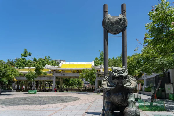 Bangka Park (również Mangka, Mengjia i Mengxia Park), Park w dzielnicy Wanhua, w pobliżu słynnej świątyni Lungshan w Tajpej, Tajwan. Sie 05, 2019 w — Zdjęcie stockowe