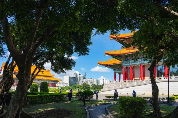 Ulusal Tayvan Demokrasi Memorial Hall Park ( Ulusal Chiang Kai-shek Memorial Hall ). Taipei, Tayvan. 10 Ağustos 2019