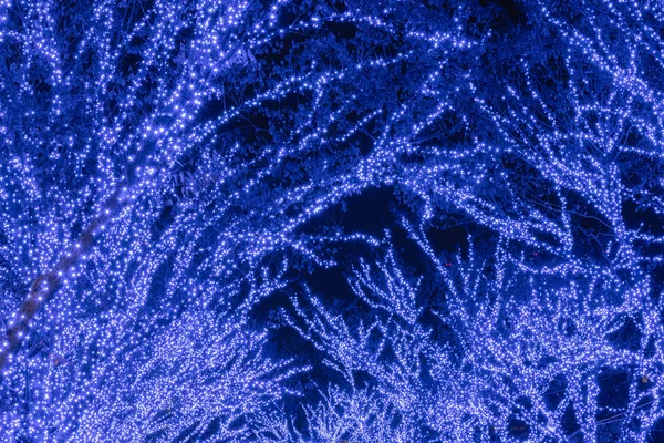 Shibuya Blue Cave vinter belysning Festival, vacker utsikt, populära turistattraktioner, resmål för semester, kända romantiska lyser upp händelser i Tokyo City, Japan — Stockfoto