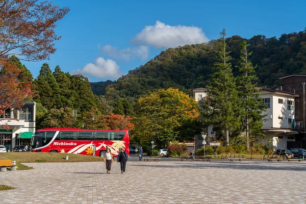 Aomori, Japão - 16 de outubro de 2019: JR Bus Towadako Station no Parque Nacional Towada Hachimantai — Fotografia de Stock
