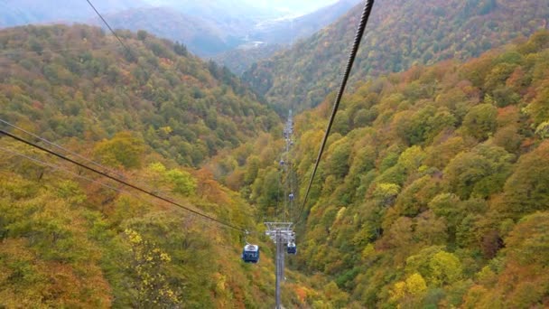 Naeba Yuzawa Prefektura Niigata Japonia Oct 2019 Widok Góry Doliny — Wideo stockowe