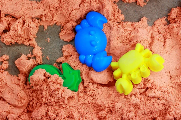 Sandbox Parque Infantil Areia Artificial Muitos Brinquedos — Fotografia de Stock