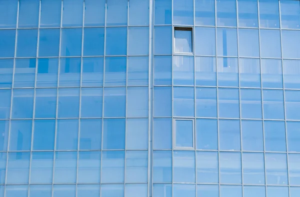 Parede Vidro Transparente Moderna Centro Cidade — Fotografia de Stock
