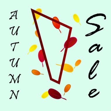 Sonbahar satış flyer şablonu.