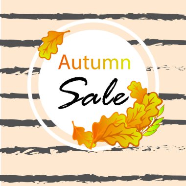 Sonbahar satış flyer şablonu.