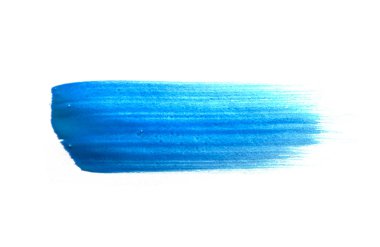 Beyaz arka plan üzerinde izole mavi renk boya konturu.