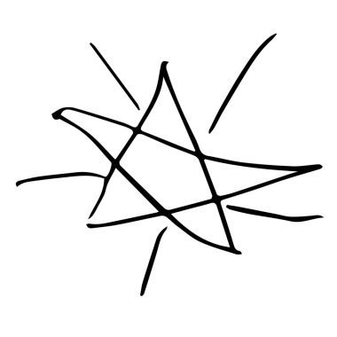 Çocukça tarzında serin yıldız düz vektör tasarımı.