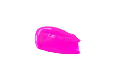 Beyaz arka plan üzerinde izole pembe renk boya konturu.