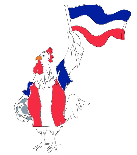 world cup mascot France.French  rooster  soccer mascot.Football tournament 2018. logo for the summer soccer championship.Soccer world cup in russia 2018.