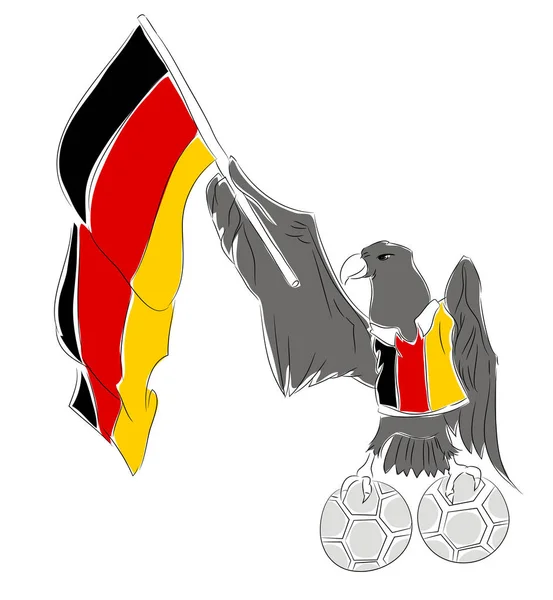 Mascot of World Cup Championship for Germany.Eagle mascot for football tournament Russia 2018.