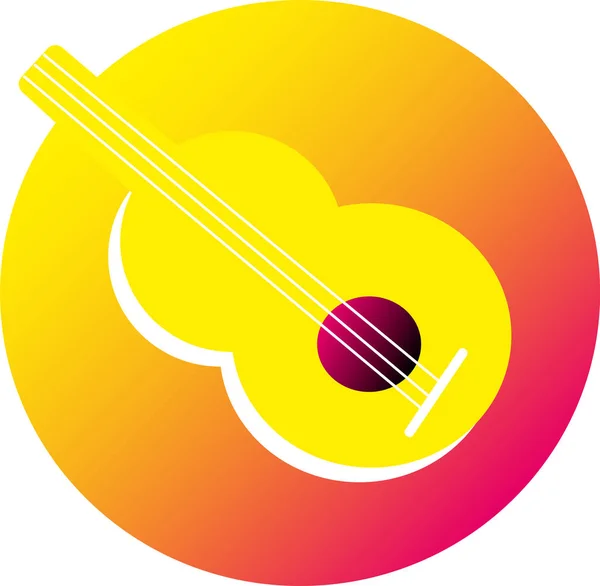 icon guitar.illustration of iconic guitar, musical instrument icon.