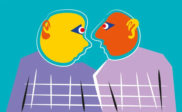 İnsanlar arasında bir konuşma çizim Conversation.Abstract.