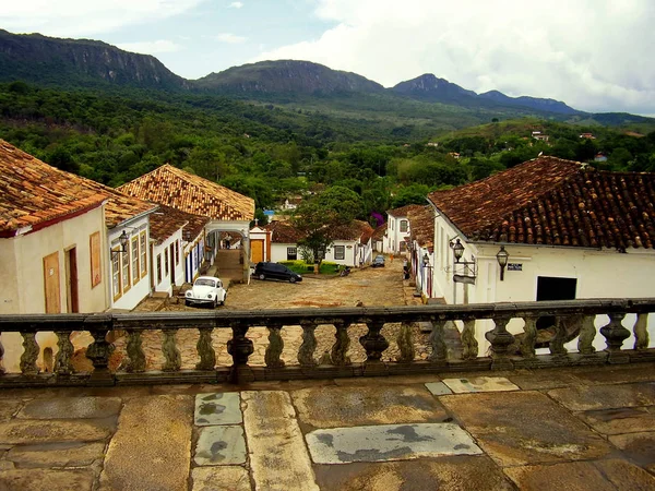 Una Vista Ciudad Campo Más Allá Ciudad Rural Tiradentes Minas —  Fotos de Stock