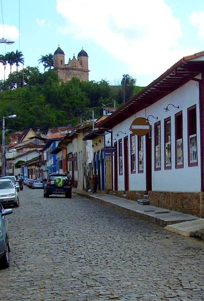 Antigua Iglesia Situada Alto Colina Con Vistas Antigua Ciudad Colonial —  Fotos de Stock