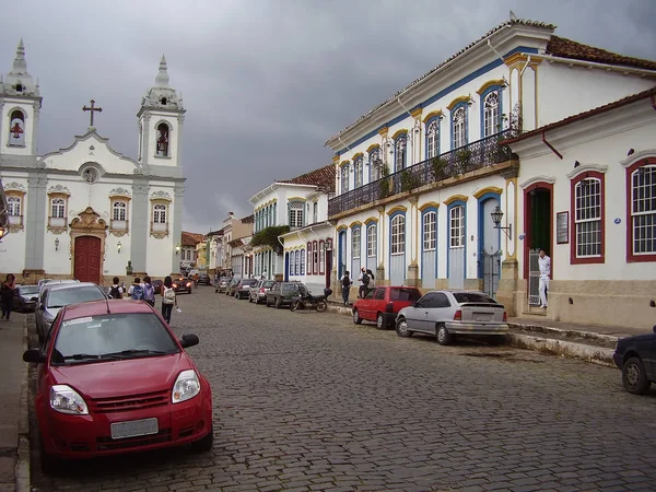 Largo Rosrio Çok Renkli Barok Tarz Önünde Kare Igreja Rosrio — Stok fotoğraf