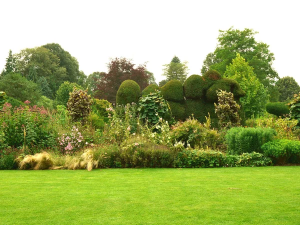 Uma Fronteira Herbácea Mista Belo Jardim Paisagístico Região Cotswolds Inglaterra — Fotografia de Stock