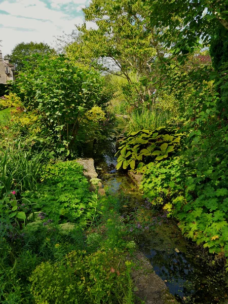 Uma Fronteira Herbácea Mista Belo Jardim Paisagístico Região Cotswolds Inglaterra — Fotografia de Stock