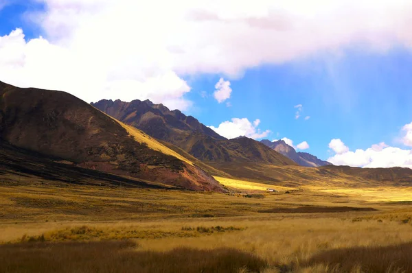 Les Hautes Vallées Des Andes Train Puno Cusco Pérou — Photo