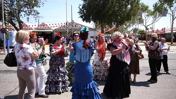 Seville Spanya Nisan 2013 Turizm Yerliler Için Yıllık Nisan Bahar — Stok fotoğraf