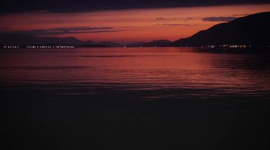 The break of day at a beach in Florianopolis Brazil