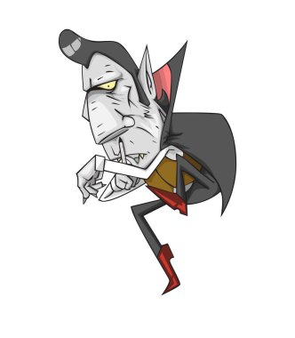 Dracula vektör ve illüstrasyon. Cadılar Bayramı gecesi Monster