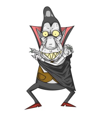 Dracula vektör ve illüstrasyon. Cadılar Bayramı gecesi Monster