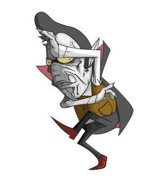 Dracula vektör ve illüstrasyon. Cadılar Bayramı gecesi Monster